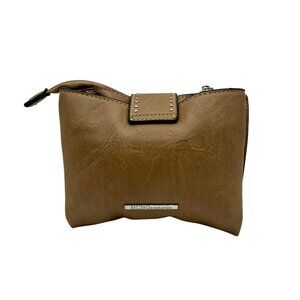 BCBG Brown Studded Faux Leather Hanna Crossbody Bag